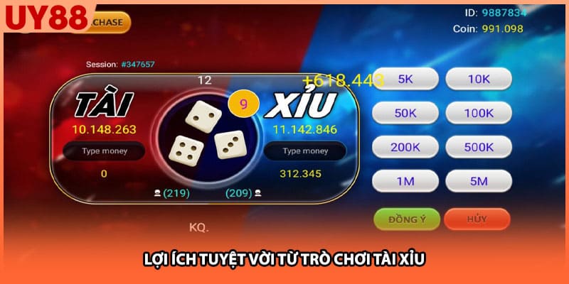 Lợi ích tuyệt vời từ trò chơi tài xỉu